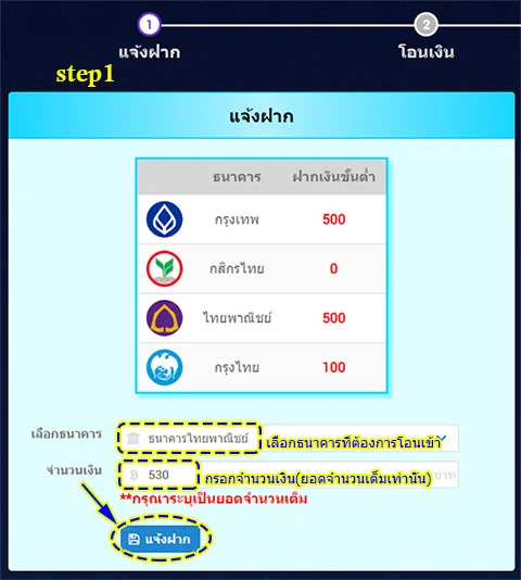 วิธีฝากเงินแทงหวยออนไลน์